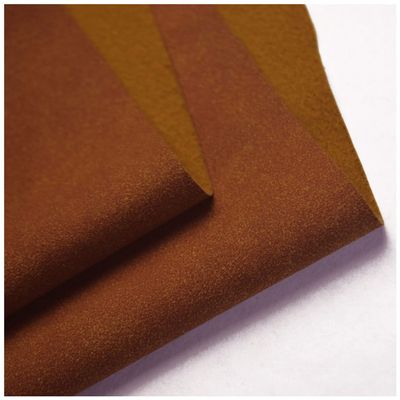 AITAF Faux Leather Sheets Faux Suede Fabric Synthetic Material PVC Leatherette Sheet for Sewing Crafts Making Earring Bows DIY Handmade 50cm*138cm (Color : Yellow-Brown)