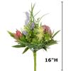 Factory Direct Craft Cream and Purple Artificial Fern Succulent Heather Bush for Floral Creating and Arrangements view 2