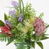 Factory Direct Craft Cream and Purple Artificial Fern Succulent Heather Bush for Floral Creating and Arrangements view 3