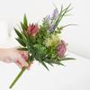 Factory Direct Craft Cream and Purple Artificial Fern Succulent Heather Bush for Floral Creating and Arrangements view 4