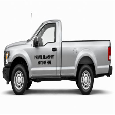 Private Transport Not for Hire Set of 2 Vinyl Decal Stickers Tractor Truck Tow Commercial Van Pick up Semi Decal Sticker Set (Brilliant Blue, 1 Set)
