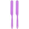 HARFINGTON 2Pcs Silicone Spatula Scraper 9.45" Reusable Non-Stick Flexible Spatulas for Epoxy Resin Liquid Paint Arts DIY Crafts, Purple view 1