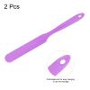 HARFINGTON 2Pcs Silicone Spatula Scraper 9.45" Reusable Non-Stick Flexible Spatulas for Epoxy Resin Liquid Paint Arts DIY Crafts, Purple view 3