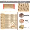 Natural Caning Rattan Woven Webbing Material Roll, Handmade Cane Webbing Fabric Furniture Repairing, 14-40inx50ft Open Mesh Cane Net Weave Wicker Rattan Sheets for Cabinet, Door, Chair, Dresser, DIY ( view 2