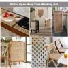Natural Caning Rattan Woven Webbing Material Roll, Handmade Cane Webbing Fabric Furniture Repairing, 14-40inx50ft Open Mesh Cane Net Weave Wicker Rattan Sheets for Cabinet, Door, Chair, Dresser, DIY ( view 3