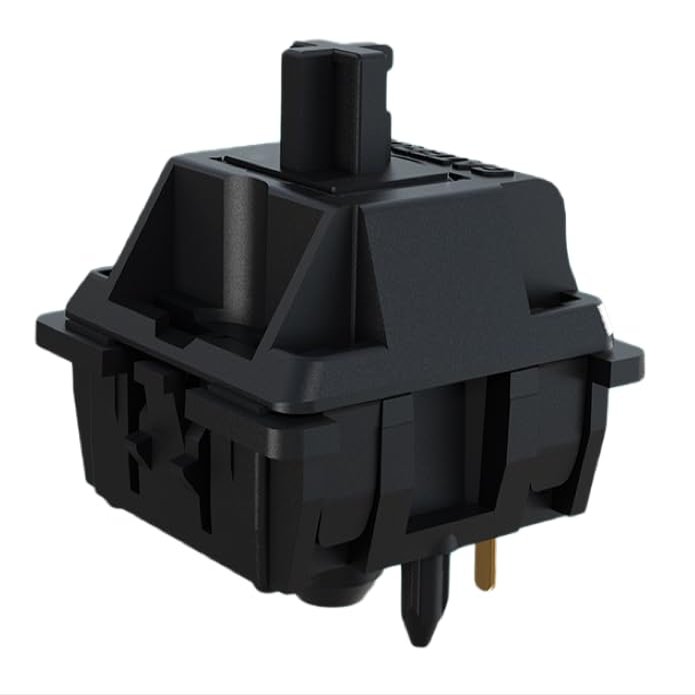 GATERON Oil King V2 Pre-lubed Keyboard Switches, 5-Pin 55gf Black Linear Switches Compatible for MX Mechanical Keyboard DIY(108PCS,Black)