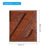 PATIKIL Letter Stamps Wood Rubber Stamp, Character Z Vintage Alphabet Stamps Set Wooden Stamp Stamper for Card Making DIY Crafting Scrapbooking, Brown view 2