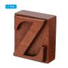 PATIKIL Letter Stamps Wood Rubber Stamp, Character Z Vintage Alphabet Stamps Set Wooden Stamp Stamper for Card Making DIY Crafting Scrapbooking, Brown view 3