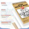 FIXSMITH 5.5"X8.5" Sketch Book | 80 Sheets (68 lb/100gsm) Sketchbook | Top Spiral Bound Artist Sketch Pad | Acid Free Drawing Pad | Ideal for Kids, Beginners, Artists & Painters | Bright White view 2