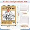 FIXSMITH 9"X12" Sketch Book | 160 Sheets (68 lb/100gsm) | 2 Pack Sketchbooks | Top Spiral Bound Artist Sketch Pad | Acid Free Drawing Pad | Ideal for Kids,Beginners,Artists &Painters | Bright White view 4