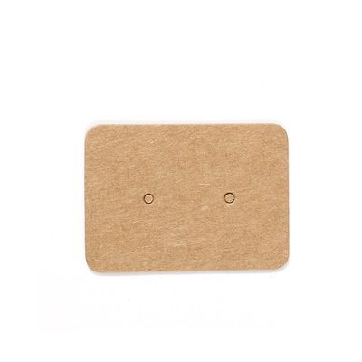 SAMEZA 50pcs/lot Earrings Necklaces Display Cards for Jewelry Boxed and Packaging Cardboard Hang Tag Card Ear Studs Paper Card 6x9cm,3.5x2.5 Kraft,50PCS