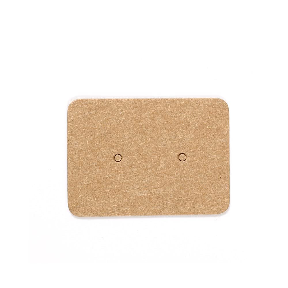 SAMEZA 50pcs/lot Earrings Necklaces Display Cards for Jewelry Boxed and Packaging Cardboard Hang Tag Card Ear Studs Paper Card 6x9cm,3.5x2.5 Kraft,50PCS