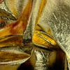 Fashion Fabrics LLC Gold Crushed Distressed Foil Chrome Mirror Reflective Vinyl Fabric - Sold by The Yard view 1