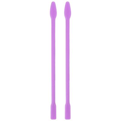 HARFINGTON 2Pcs Silicone Stir Sticks 6" Reusable Double Ended Stirring Rods for Mixing Epoxy Resin Liquid Paint Arts DIY Crafts, Purple