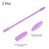 HARFINGTON 2Pcs Silicone Stir Sticks 6" Reusable Double Ended Stirring Rods for Mixing Epoxy Resin Liquid Paint Arts DIY Crafts, Purple view 3