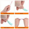 HARFINGTON 2Pcs Silicone Stir Sticks 6" Reusable Double Ended Stirring Rods for Mixing Epoxy Resin Liquid Paint Arts DIY Crafts, Purple view 4