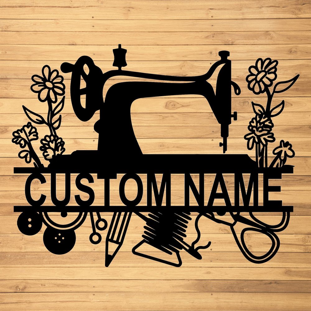 Custom Sewing Metal Wall Signs - Personalized Sewing Metal Wall Art - Sewing Metal Wall Decor - Sewing Room Decor - Sewer Name Signs - Gift For Grandma