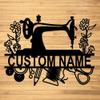 Custom Sewing Metal Wall Signs - Personalized Sewing Metal Wall Art - Sewing Metal Wall Decor - Sewing Room Decor - Sewer Name Signs - Gift For Grandma view 1