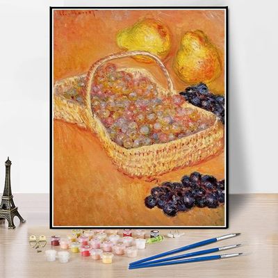 Paint by Numbers Kits for Adults and Kids Boat at Low Tide at Fecamp Painting by Claude Monet Arts Craft for Home Wall Decor