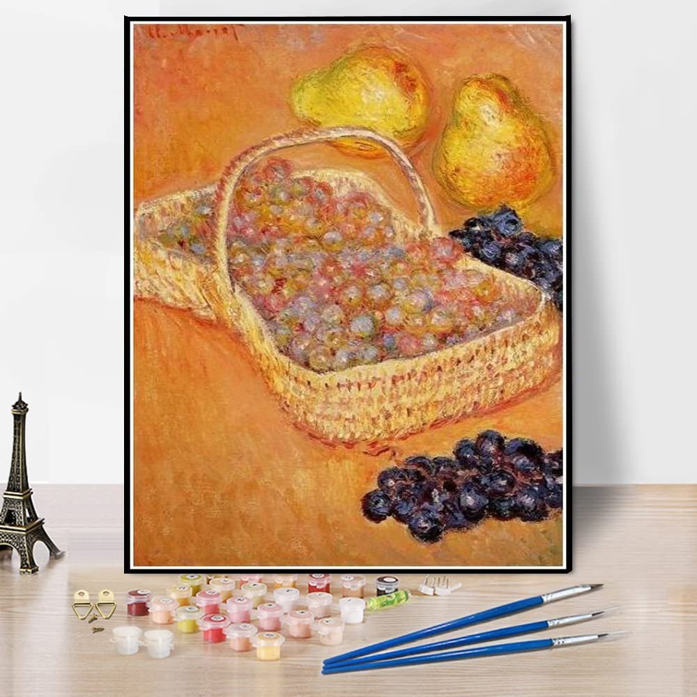 Paint by Numbers Kits for Adults and Kids Boat at Low Tide at Fecamp Painting by Claude Monet Arts Craft for Home Wall Decor