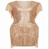 BABEYOND 1920s Flapper Dress Long Fringed Gatsby Dress Roaring 20s Sequins Beaded Dress Vintage Art Deco Dress view 3