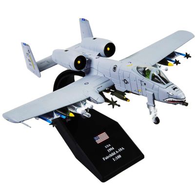 1:100 A-10 Alloy Warthog Diecast Airplane Model Metal Fighter Military Planes Model Airplane for Collection Or Gift Ornament