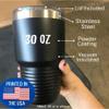 Funny Hammered Dulcimer Hero Tumbler Musician Gift Instrument Player Gag Insulated Cup With Lid Black 30 Oz view 2