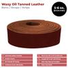European Leather Works Oil Tanned Waxy Finish Leather 5-6 oz (2-2.4mm) Belts Size: 3"x84" (7.6x213 cm) | Burgundy Color | Full Grain Cowhide Straps, Strips, Boots view 2