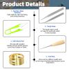 Glarks 8Pcs Jewelry Making Pliers Tools Kit includes Needle Nose Pliers, Wire Cutters, Wooden Awl, Tweezers, thimble ring, U-shape Scissors for Jewelry Making, Repair and Beading view 3