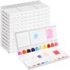 Kosiz 12 Pcs Watercolor Paint Palette Bulk Folding Painting Tray with 20 Wells 5 Mixing Areas Plastic Watercolor Painting Palette Thumbhole and Brush Paint Case for Art Classes and Students view 1