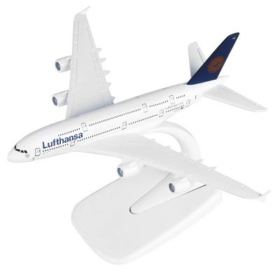 DAGIJIRD 16 * 10 * 9CM A380 German Lufthansa Airbus Civil Airliner Model 16cm Simulation Aircraft Model Decoration