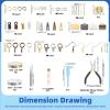 Glarks 1467Pcs Jewelry Making Supplies Kit with Accessories, Jewelry Making Pliers, Beading Wires and Findings for Making and Repair view 2