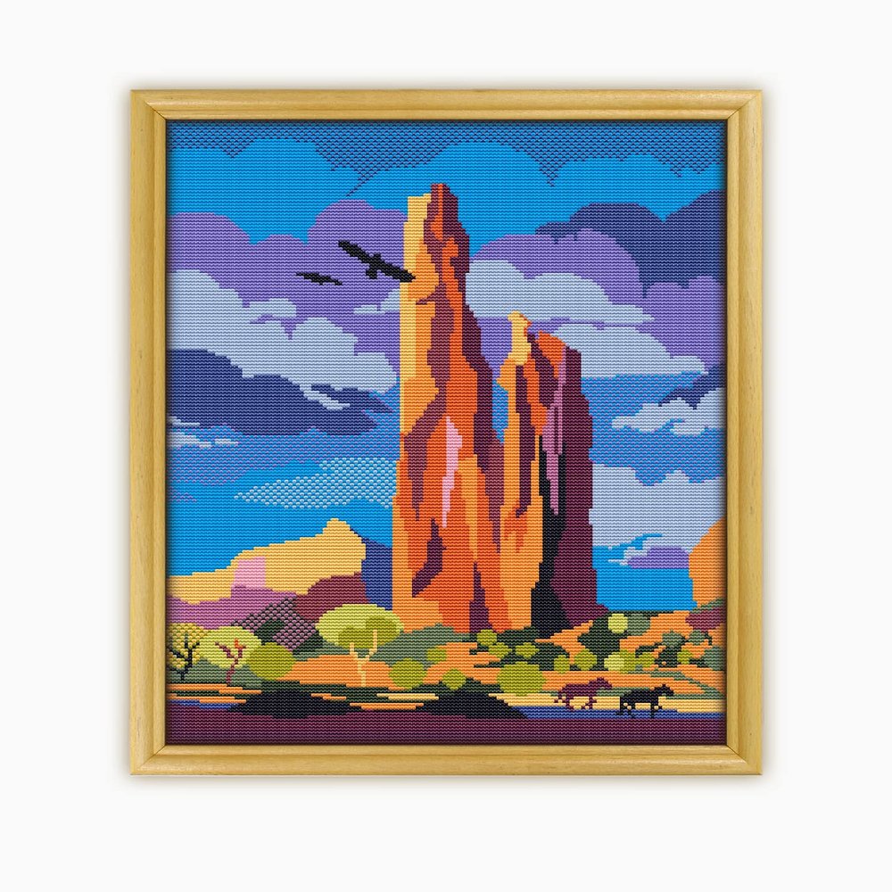 Canyon de Chelly National Monument CS1211 - Counted Cross Stitch Pattern. Only Printed Pattern Inside. No Fabric, Threads, Needles, Hoops.