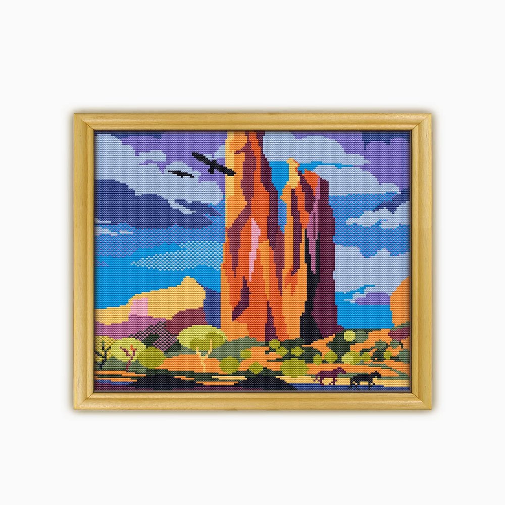 Canyon de Chelly National Monument CS1212 - Counted Cross Stitch Pattern. Only Printed Pattern Inside. No Fabric, Threads, Needles, Hoops.
