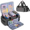 LUXJA Large Capacity Craft Bag with Shoulder Strap, Craft Tote for Art, Scrapbooking or Sewing Supplies (Bag Only), Gray view 1