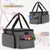 LUXJA Large Capacity Craft Bag with Shoulder Strap, Craft Tote for Art, Scrapbooking or Sewing Supplies (Bag Only), Gray view 4