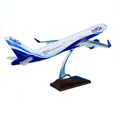 DKHOUN 17.7Inch 1:100 Model Jet Airplane Model India A321neo Display Model Plane Resin for Collection Or Gift Ornament