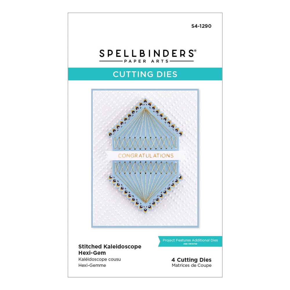 Spellbinders Etched Dies from The Hexi-Gems Collection - Stitched Kaleidoscope - Hexi Gems