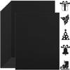 Twavang 25 Sheets Black Cardstock Paper 8.5'' x 11'', 250gsm/92lb Thick Paper for Scrapbook, Invitations, Printing and DIY Cards view 1