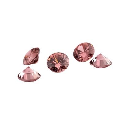 XIANGMO 100pcs 1.3mm Round Loose Cubic Zirconia Stones 5A Rhodolite Color CZ Stone Synthetic Gemstone for Ring Earring Bracelet Necklace Pendants Jewelry Making