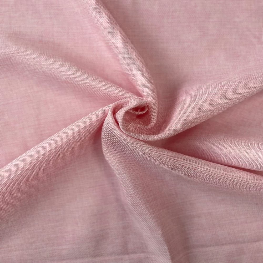 Fashion Fabrics LLC Light Pink Two Tone Vintage Linen Faux Burlap Fabric - Sold by The Yard