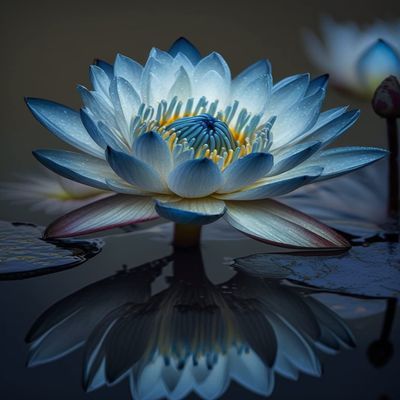 Blue Lotus Diamond Painting Kits - Painted Plants Diamond Painting Full Circle Gemstone Crystal Craft Kits, for Adult Beginners, for Room Decor & Wall Decor 16 X 24 Inch