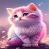 Diamond Painting Kit Adults Beginner Cute Pink Cat Rhinestone Embroidery Cross Stitch Supplies Arts Craft for Home Wall Decor 18x25 in view 1
