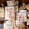 12 Sheets Vintage Rub on Transfer Flower Leaves Stickers 12 Sheet Linen, Clear Rub on Transfer Floral Stickers Decals for DIY Crafts Wine Glass Fabric Scrapbooking Furniture Journaling view 1