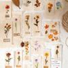 12 Sheets Vintage Rub on Transfer Flower Leaves Stickers 12 Sheet Linen, Clear Rub on Transfer Floral Stickers Decals for DIY Crafts Wine Glass Fabric Scrapbooking Furniture Journaling view 2