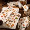 12 Sheets Vintage Rub on Transfer Flower Leaves Stickers 12 Sheet Linen, Clear Rub on Transfer Floral Stickers Decals for DIY Crafts Wine Glass Fabric Scrapbooking Furniture Journaling view 3