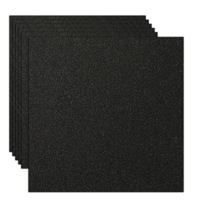 Rramorrra Black Glitter Cardstock Paper 12" x 12" 15 Sheets 350gsm/130lb Heavyweight Premium Black Sparkly Construction Paper for Cricut Machine, Graduation Cap Decorations, Halloween, Scrapbooking