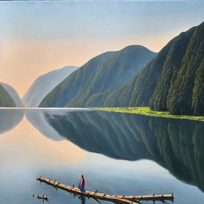 Riverside Scenery Stamped Cross Stitch Kits Adults Beginners Pre-Printed Pattern 11CT DIY Embroidery Easy Needlepoint Kits Personalized Gifts for Home Decor 16x20inch