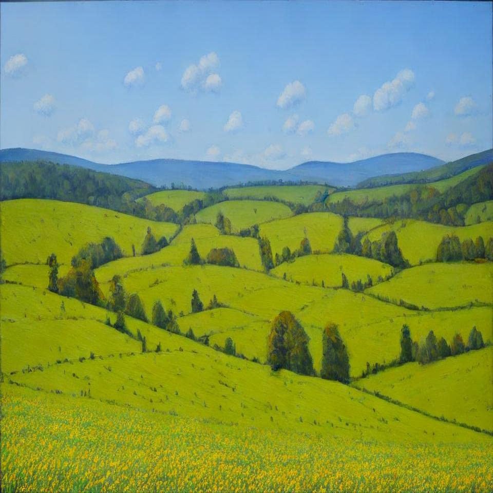 Field Scenery Cross Stitch Kits for Adults Beginners Pre-Printed Pattern 11CT DIY Embroidery Easy Needlepoint Kits Personalized Gifts for Home Decor 16x20inch