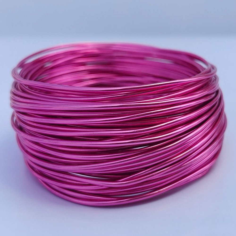 15 Gauge Anodized Aluminum Wire 49 Feet for Jewelry Making Craft DIY1.5mm,Pink,41520